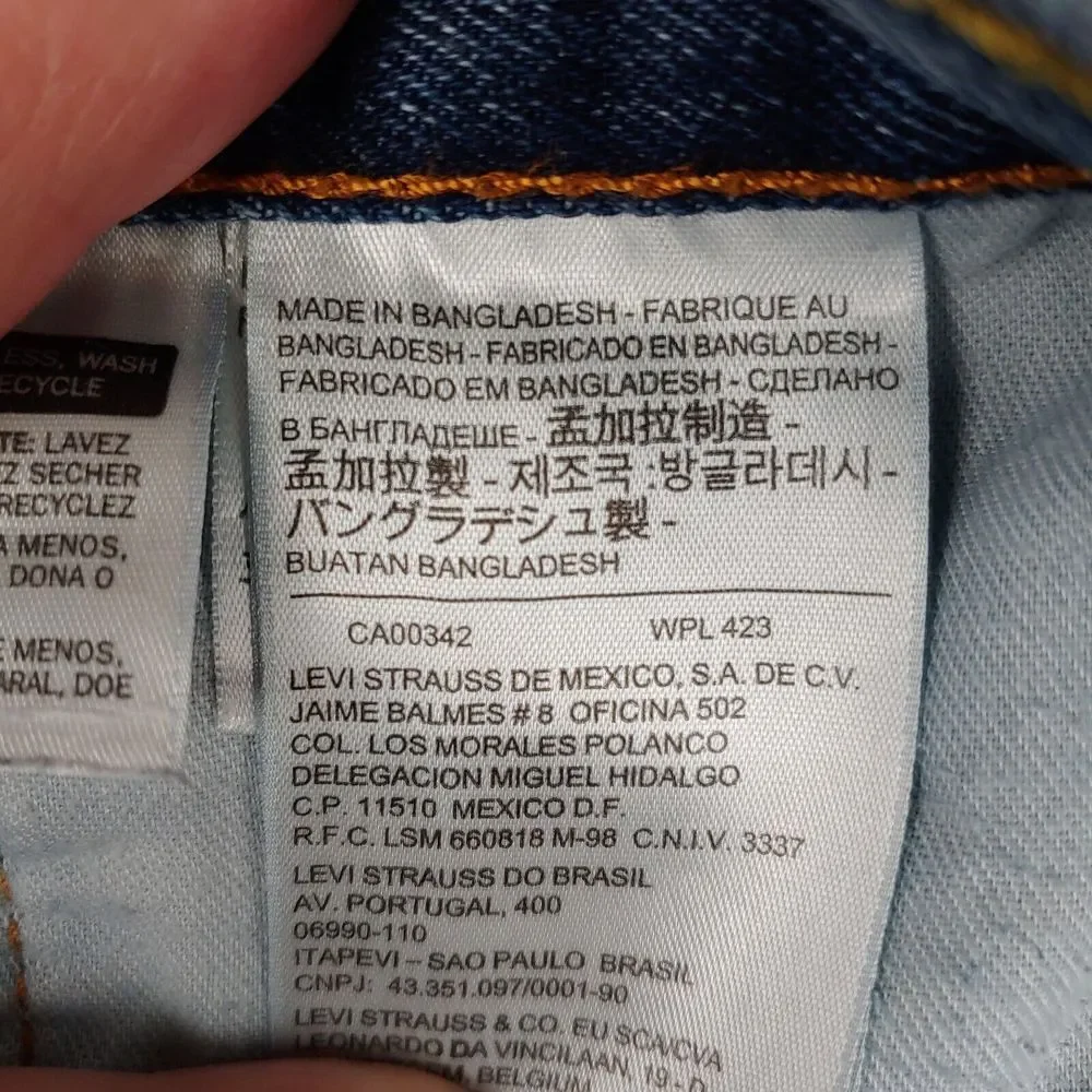 Levis 505 Jeans Mens 37x30.5 (Tagged 38x32) Blue Regular‎ Fit Straight Leg Denim